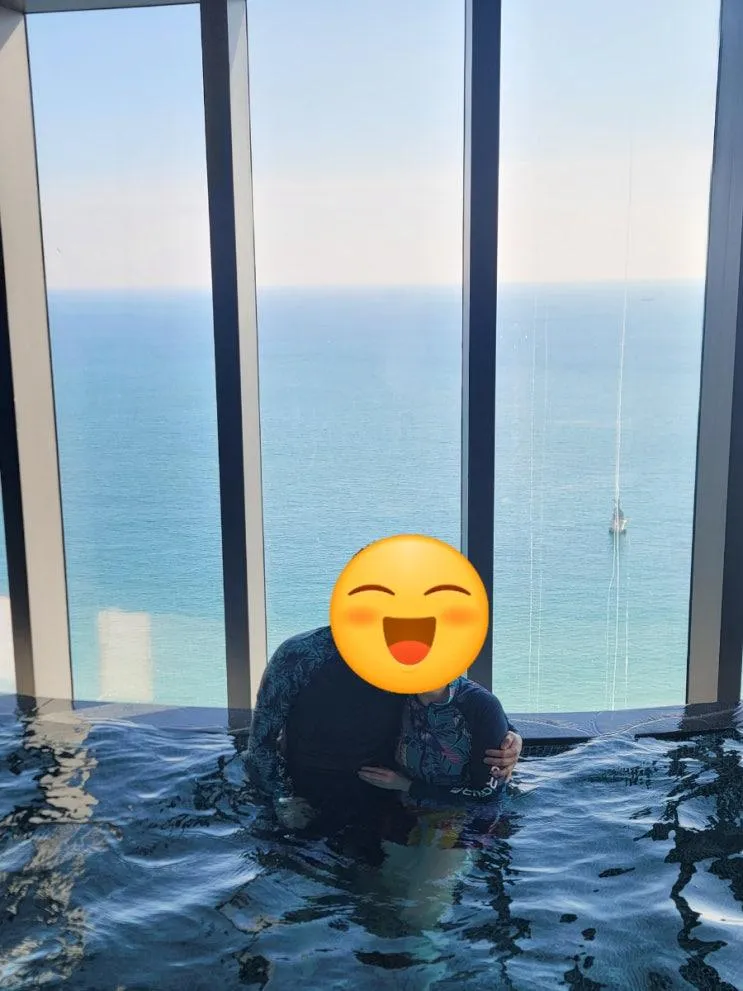 해운대가볼만한곳 빌리브패러그라프 인피니티풀에서의...