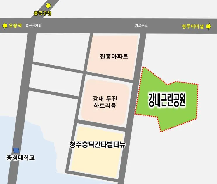 강내 근린공원 위치