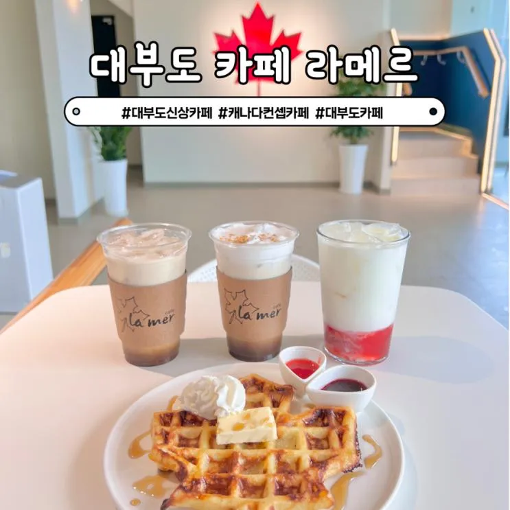 안산 대부도 신상카페 라메르 캐나다 컨셉 대형 정원카페