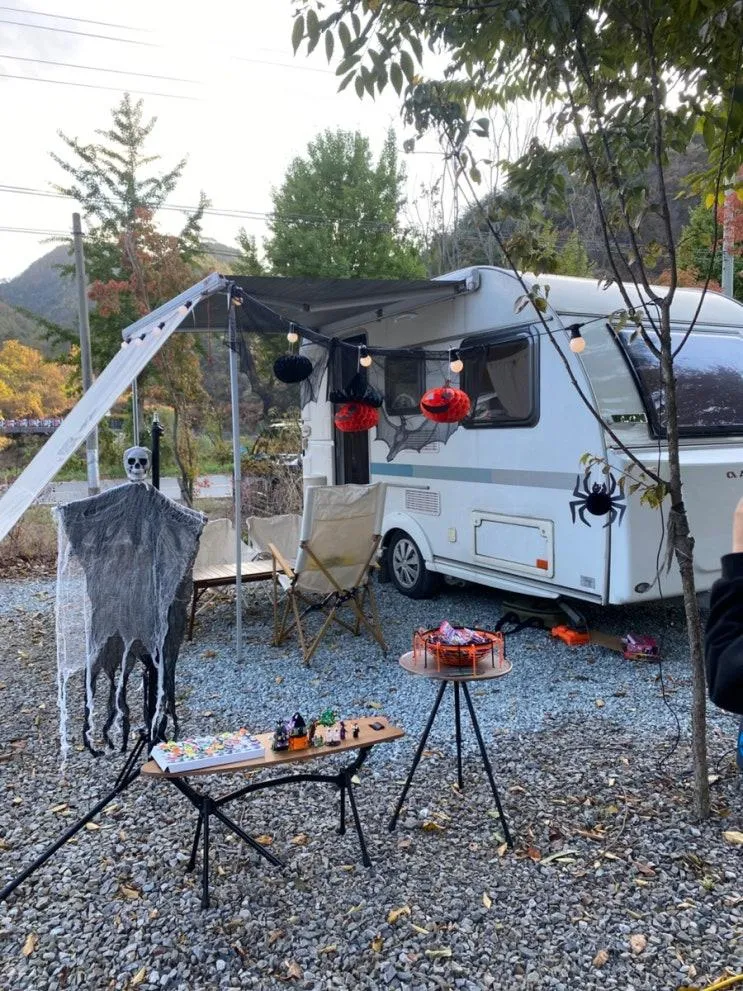 청주 옥화포시즌캠핑장 - 할로윈 캠핑 후기 🎃⛺✨