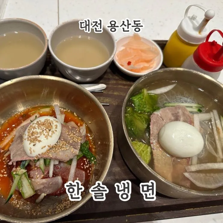대전 현대프리미엄아울렛 푸드코트 "한솔냉면" 시원한 물냉 vs... 