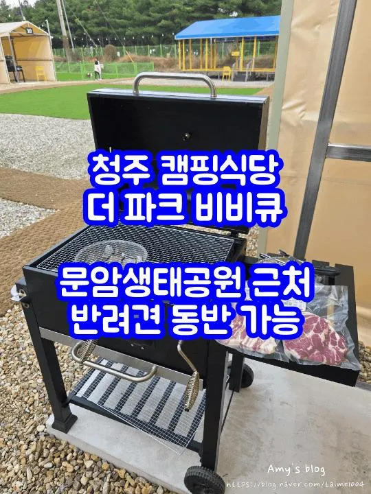 [더파크비비큐] 애들을 풀어둘 수 있는 청주 캠핑식당... 