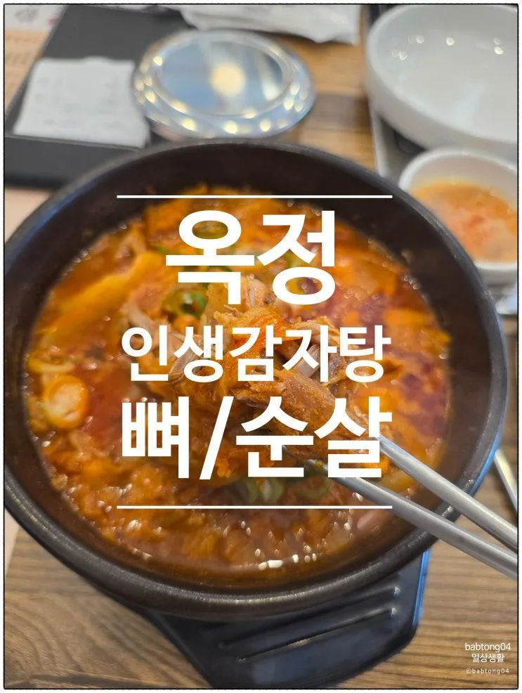 인생감자탕 양주점, 양주 옥정 점심 해장국 식당 순살 감자탕 후기