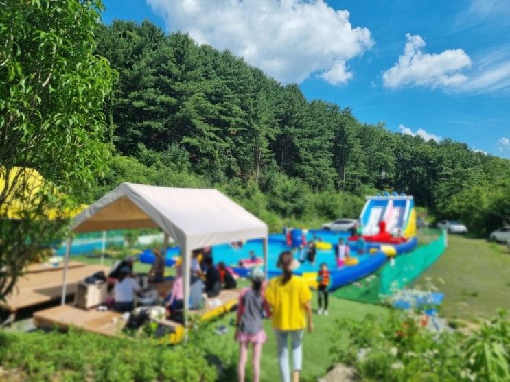 <포천여행> 산정호수 단체 펜션 '새로운꿈펜션'(수영장,무한리필...