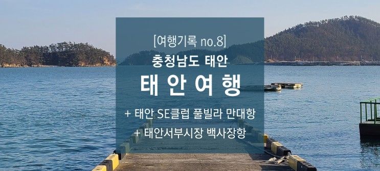 여행기록 N0.8 - 태안여행 SE클럽 풀빌라 태안서부시장 안면도