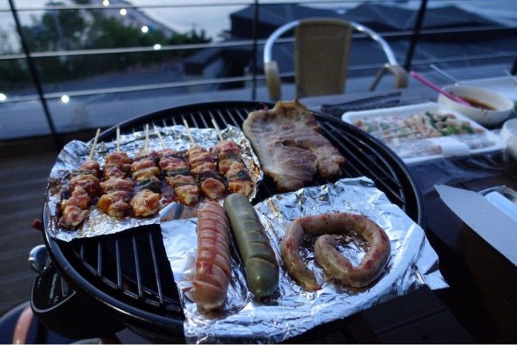 [남양주펜션/포시즌풀빌라] 바베큐음식으로 꼬치구이 정말...