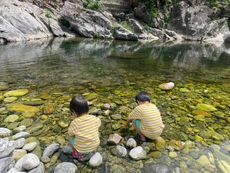 연인산온천리조트 가평펜션 취사가능 계곡으로 가족여행