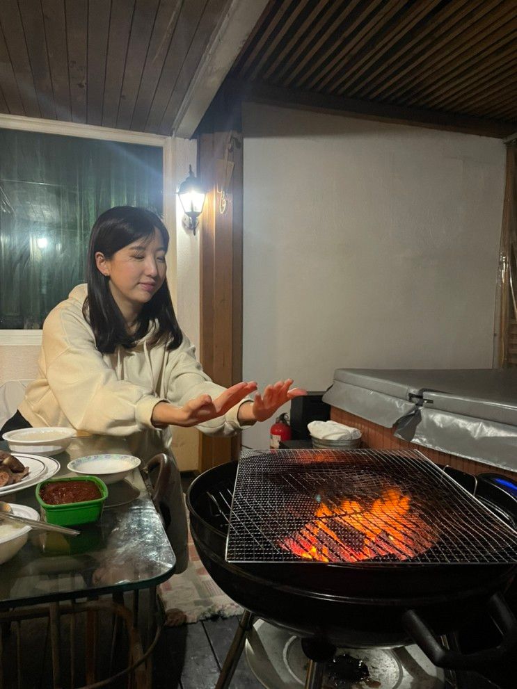 겨울 1박2일 포천여행 1일차 : 포천 까사펜션 야외스파 바베큐