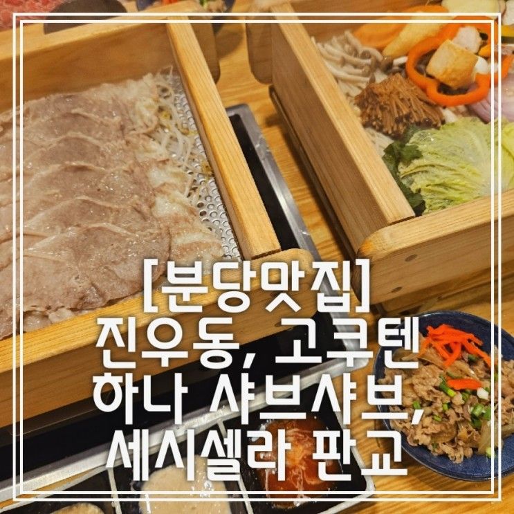 [분당 맛집] 서현역 맛집, 판교 맛집, 진우동, 고쿠텐, 세시 셀라...