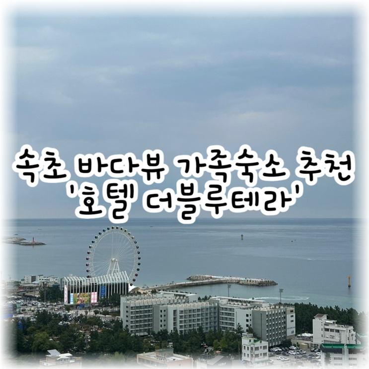 속초 가족숙소, 호텔 더블루테라 :: 주차, 내돈내산 방문리뷰