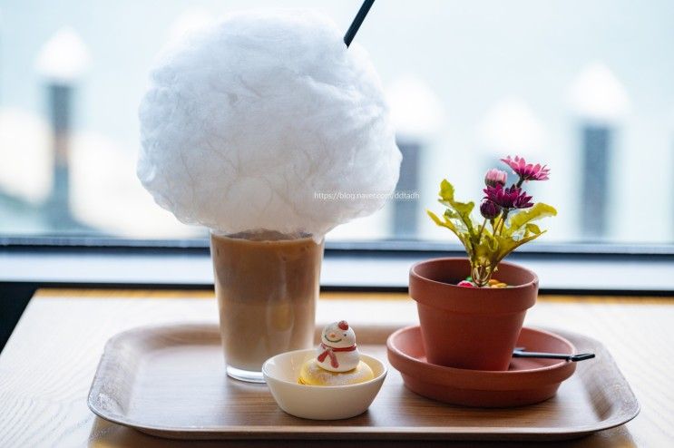 강화 후포항 바다뷰 강화도 카페 라르고빌 구름라떼 화분아이스...