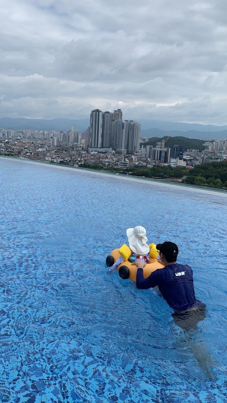 대구 수성호텔 루프탑 인피니티풀 수영장 / 아이와 여름방학...