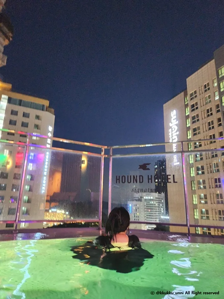 부산 가성비 수영장 숙소 하운드호텔 해운대 시그니처 위치도...