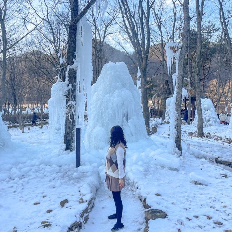 대전 1월, 2월 겨울 볼거리, 당일치기 여행으로 아이와 함께 가볼만한 곳 상소동 산림욕장 얼음분수
