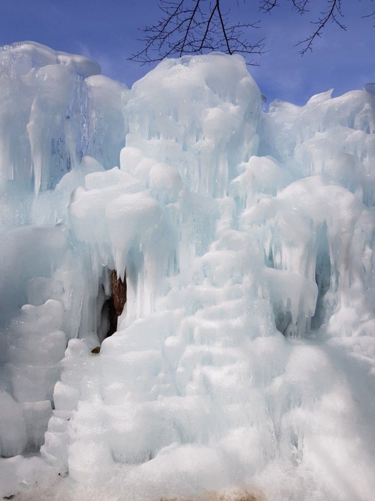 대전 겨울여행 상소동 산림욕장 얼음동산