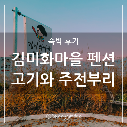 용인 처인구 원삼면 김미화마을 펜션에서 고기, 라면, 주전부리