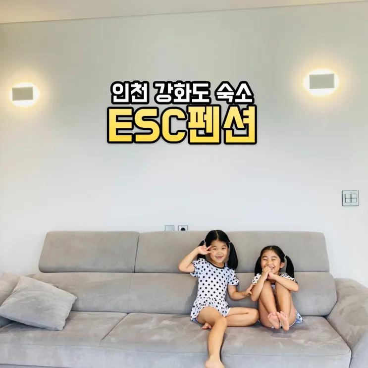 인천 강화도 풀빌라 esc펜션 대가족 단체 독채 숙소 대형 수영장
