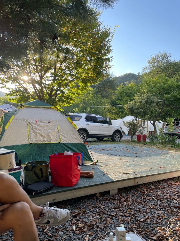 주말의 캠핑 기록-가평 물골 숲계곡 오토캠핑장