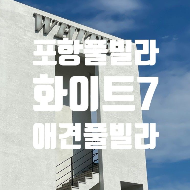 [포항풀빌라/내돈내산]화이트7애견풀빌라 ✔ 여행 전...