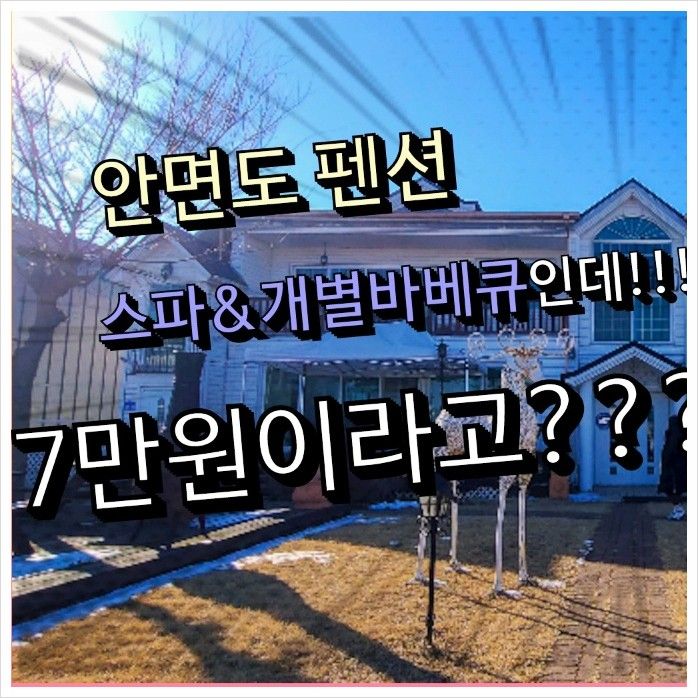 안면도 몰디브펜션 갓성비! 개별바베큐+ 스파인데 7만 원??