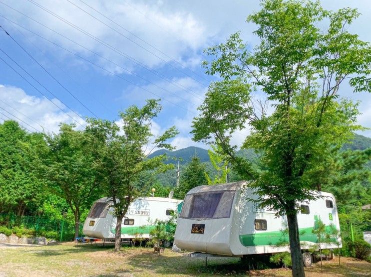 가평 계곡 글램핑 카라반 :: 칼봉산 카라반 캠핑장 _ 내돈내산...