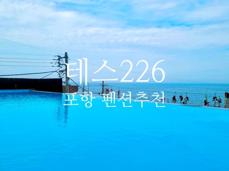 포항 테스226 펜션 101호 후기 (내돈내산) TES226