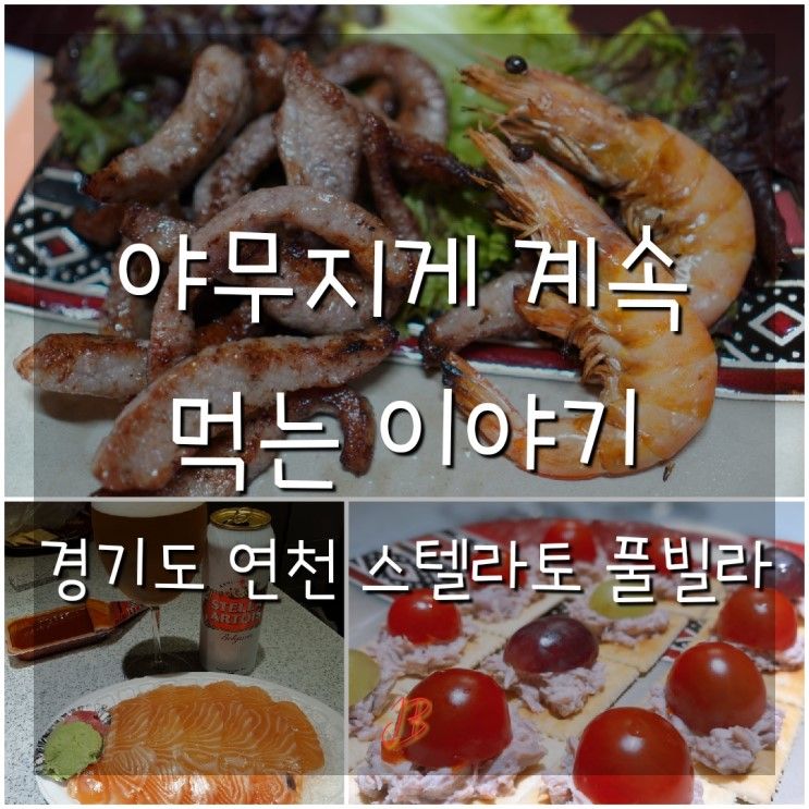 서울 근교 수영장 있는 펜션, 경기도 연천 스텔라토 풀빌라에서...