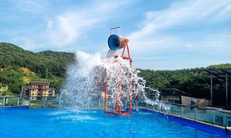 멋진 온수풀 수영장 제피루스펜션 장경리해수욕장 영흥도펜션