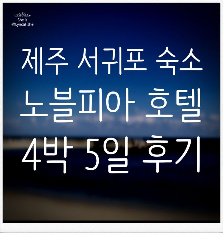 제주 서귀포 숙소 퍼스트 70, 노블피아 호텔 연박 후기