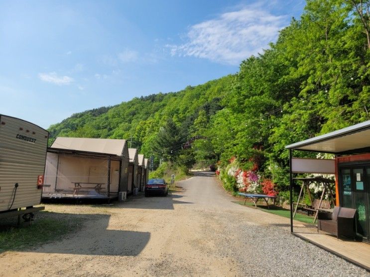 가평 개별화장실 글램핑 새연카라반글램핑 설악 2호점