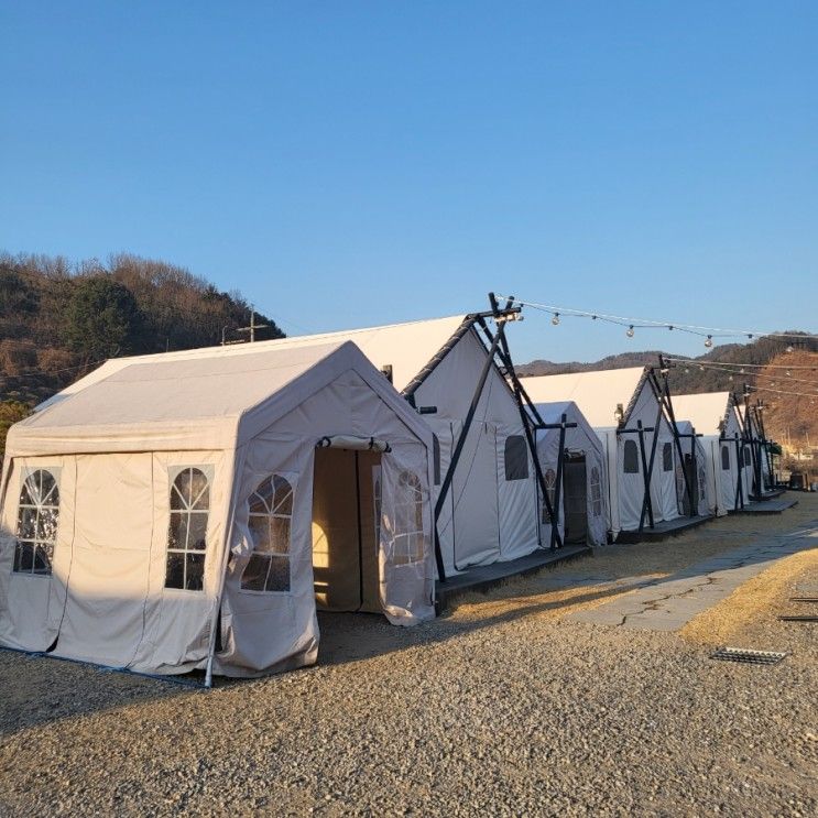 가평 신축 청춘카라반 & 글램핑 , 겨울카라반여행 내돈내산...