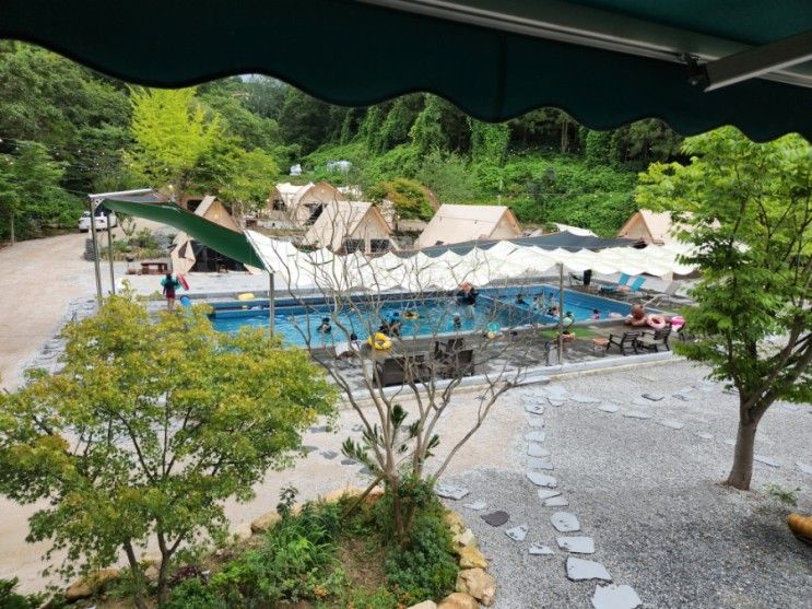 전남 곡성 벅스 글램핑장 수영장 과 단체펜션 있는 캠핑장
