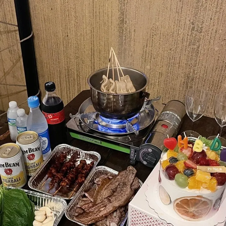 용인 양지파인리조트 보고 글램 핑 /비 오는 날 글램핑 /애견...