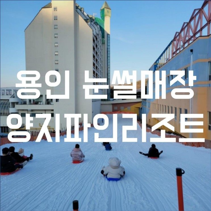 용인 양지파인리조트 눈썰매장 생각보다 괜찮은데?(feat. 근처...