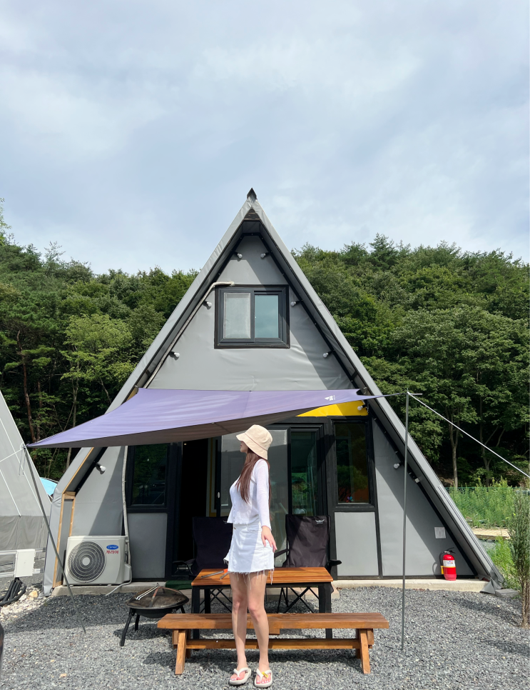 부산근교 경주 개별수영장 있는 세모글램핑 A1호 숙박후기 ⛺️