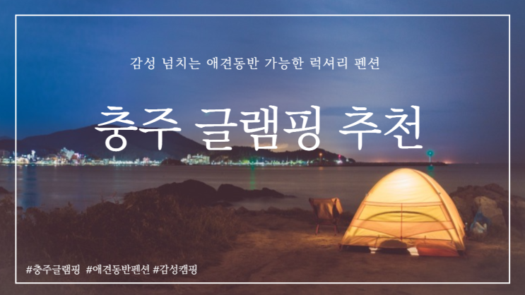 [충주 글램핑]펫트리파크, 애견동반 가능한 감성 펜션!