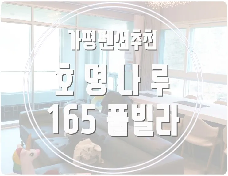 럭셔리가족펜션으로 제격인 가평 풀빌라 호명나루 165풀빌라로...