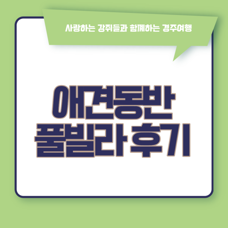 애견동반펜션 찾고있다면 경주 js애견풀빌라