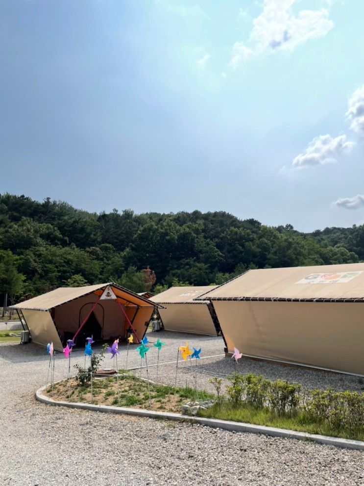 부여 여행 숙소 추천 : 굿뜨래웰빙마을 라온빌리지(글램핑장)