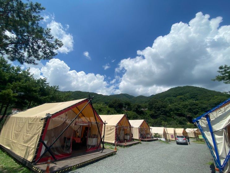 지리산리조트 글램핑캠핑장에서 지리는 지리산 중산리계곡...