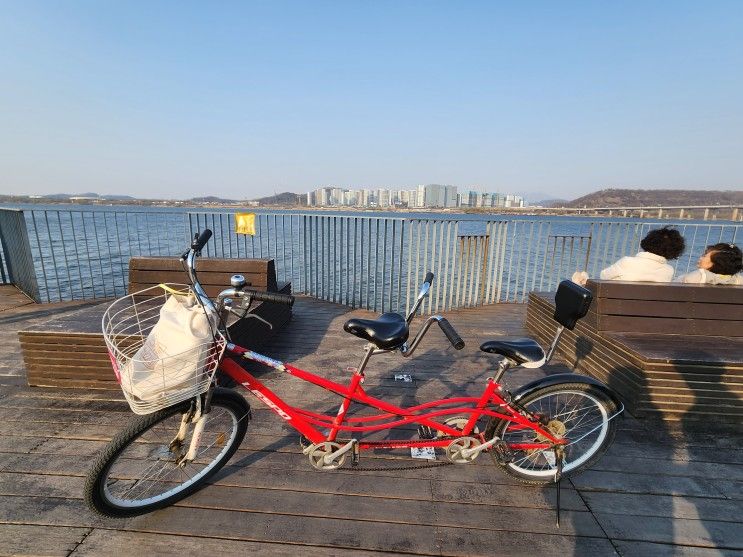 강서한강공원 자전거 대여... 투어하기(주차, 피크닉, 한강라면)