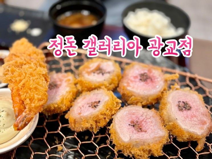 광교 갤러리아 돈까스 수원 돈까스 맛집 정돈 갤러리아 광교점...