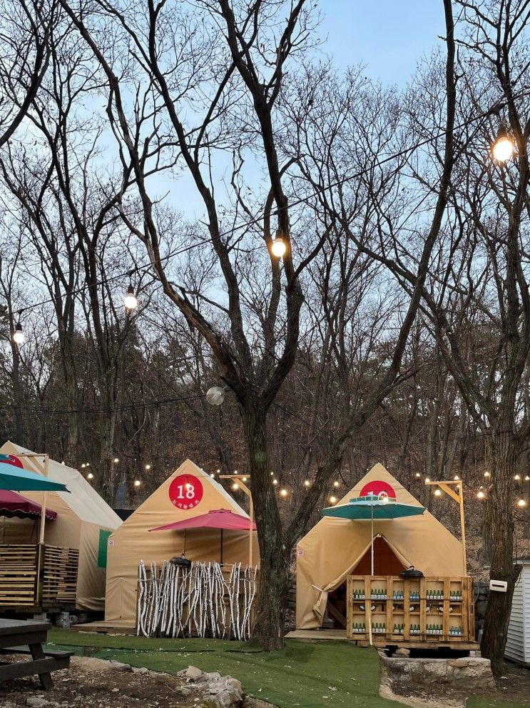 서울 근교 당일치기 글램핑 성공적~ 캠핑식당 도치돌캠프