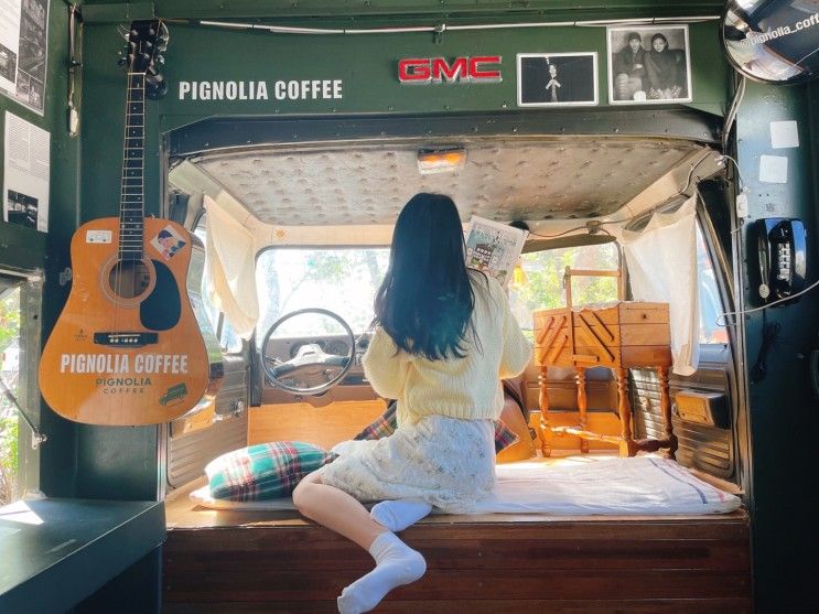 강릉 *피그놀리아* 커피 저렴한 캠핑카 공간대여 카페