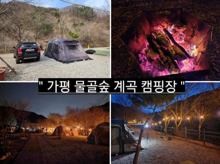 가평물골숲계곡 캠핑장 - 첫 솔로캠핑 데뷔^^