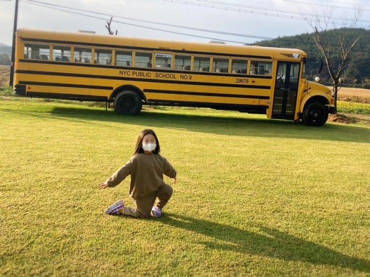 버스캠핑장 캠핑장비 없이도 꿀캠핑(안면도 스쿨버스캠핑장)