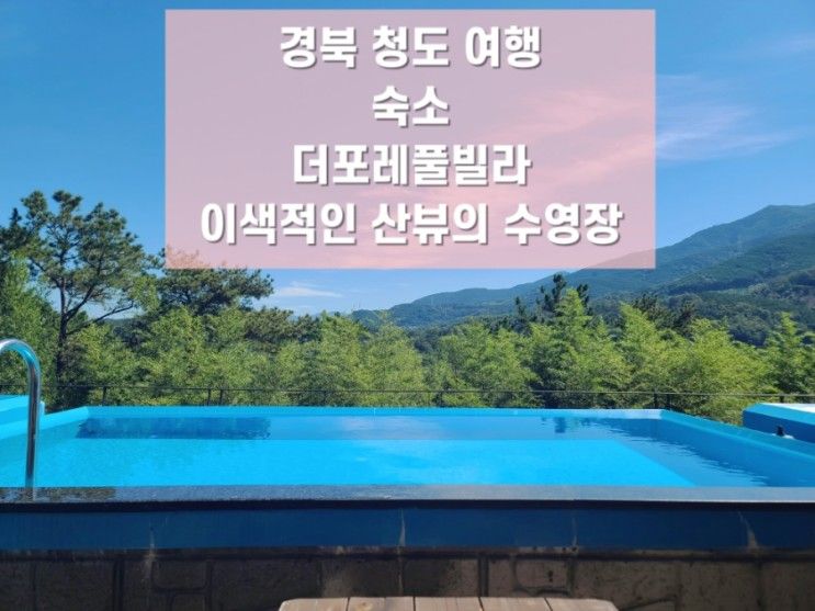 경북 청도 여행 - 이색적인 마운틴뷰 수영장, 더포레풀빌라
