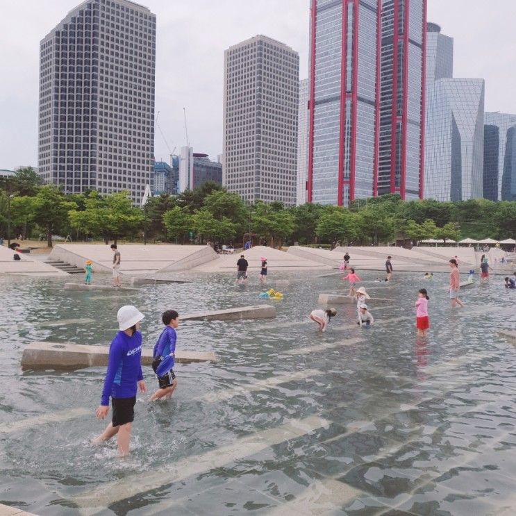 여의도 한강공원 물빛광장 물놀이 분수 주차 한강수영장 개장... 