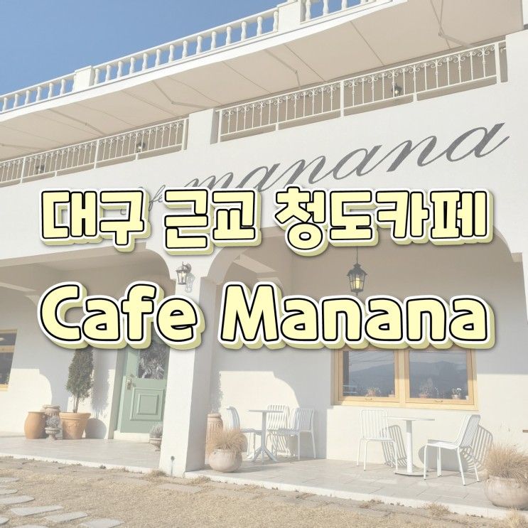 대구 근교 청도 카페 마나나(cafe manana) 예스키즈존