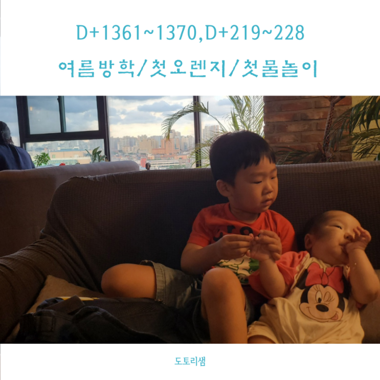 D+1361~1370/219~228 여름방학/첫 오렌지/첫 물놀이